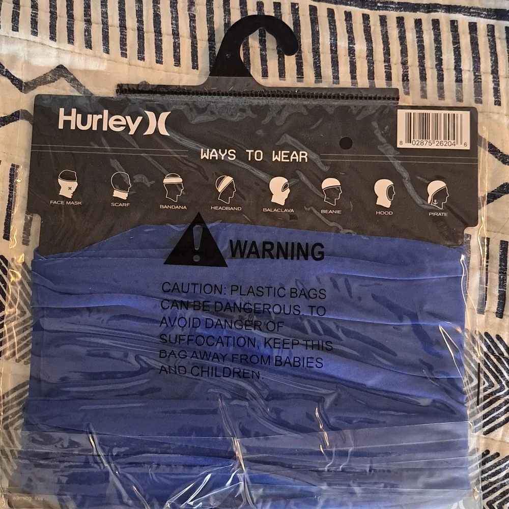 Hurley Blue Multi-Use Gaiter